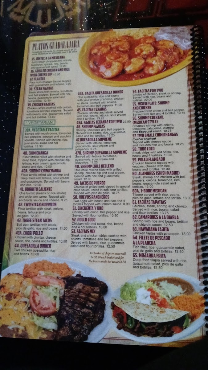 Guadalajara Mexican Restaurant Menu - Image 2